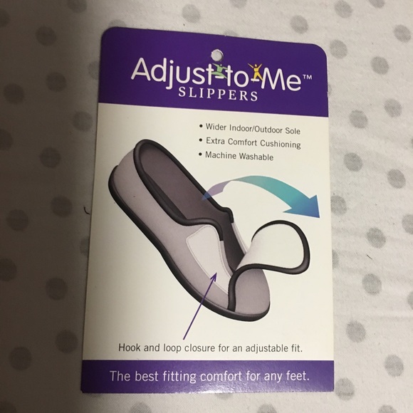 ADJUST TO ME Slippers like walking on air Hook & loop closure gray black… - Picture 5 of 9